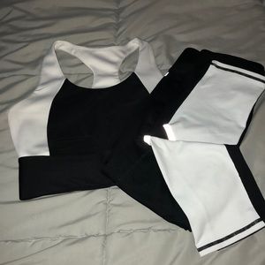 Fabletics black and white outfit